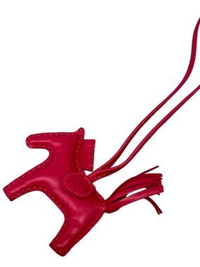 HERMES Rodeo Charm PM Rose Mexico Agneau Milo Y Bag Charm